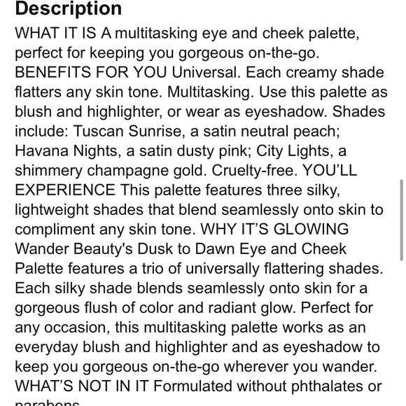 🆕WANDER BEAUTY WANDERESS DUSK TO DAWN PALETTE - Picture 5 of 7